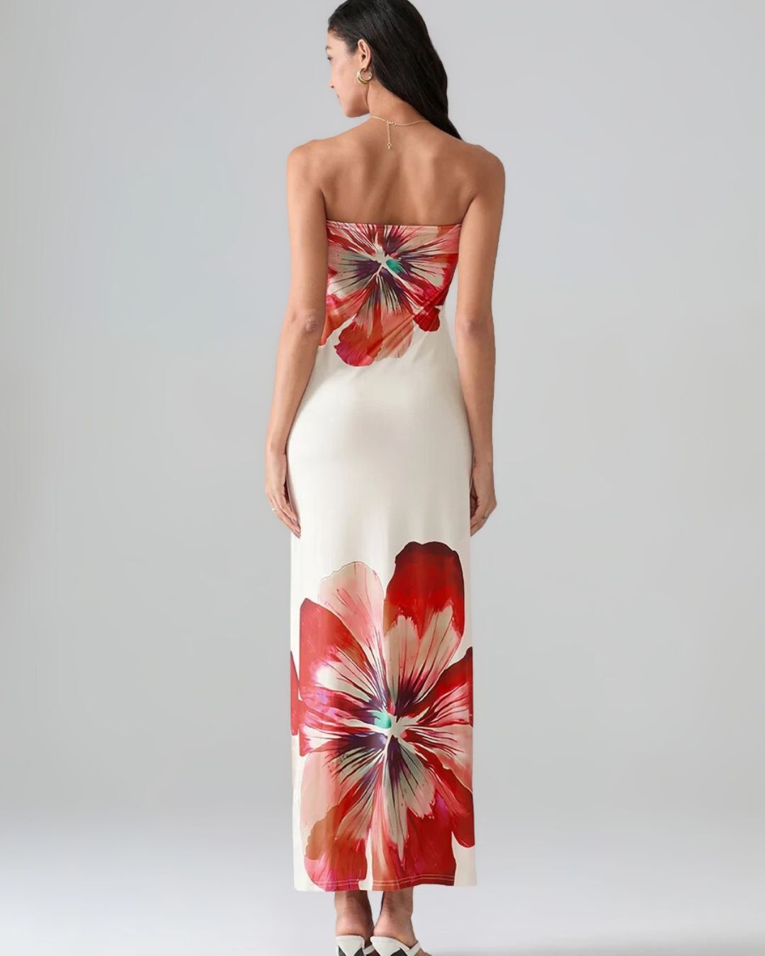 FierceMelbourne Exclusive – Amara Strapless Maxi Dress – Vintage Rose