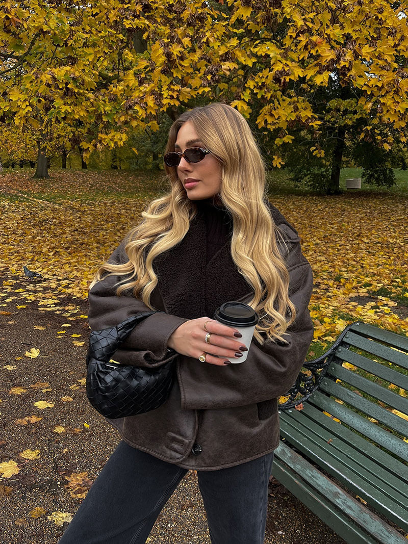 Brisa | Glossed Faux Leather Jacket