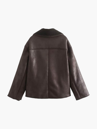 Brisa | Glossed Faux Leather Jacket