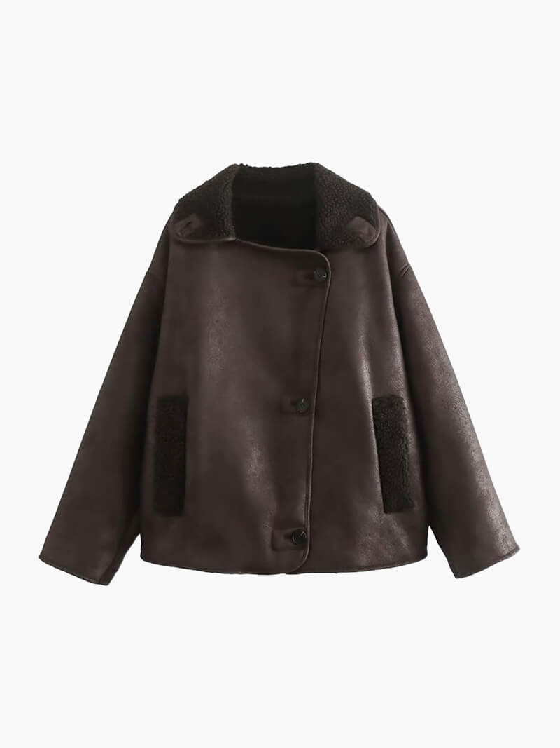 Brisa | Glossed Faux Leather Jacket