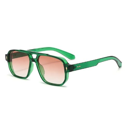 Retro Double Bridge Square Sunglasses