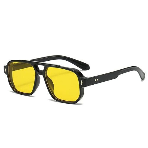 Retro Double Bridge Square Sunglasses