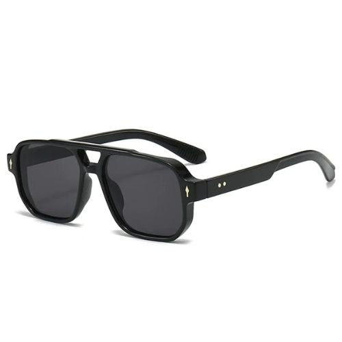 Retro Double Bridge Square Sunglasses