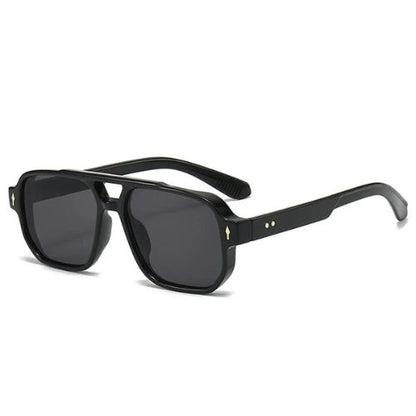 Retro Double Bridge Square Sunglasses