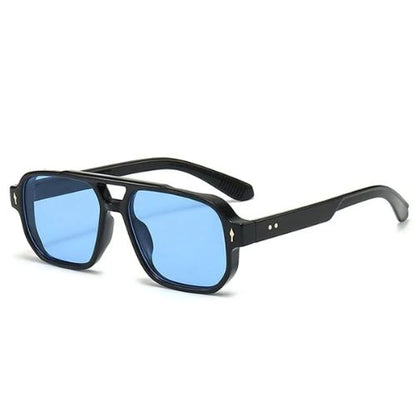 Retro Double Bridge Square Sunglasses