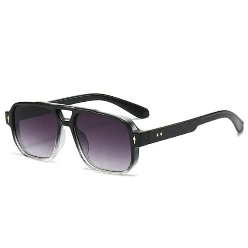 Retro Double Bridge Square Sunglasses