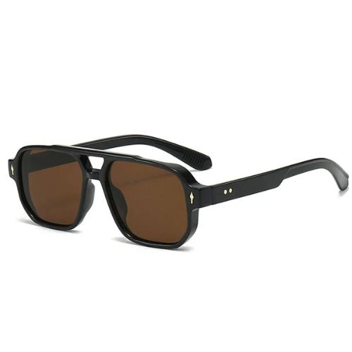 Retro Double Bridge Square Sunglasses