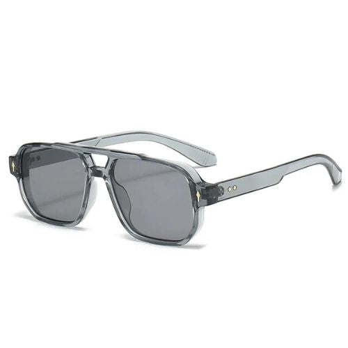 Retro Double Bridge Square Sunglasses