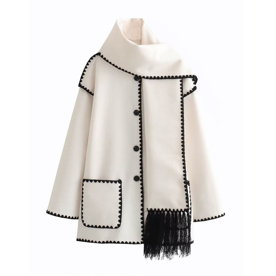 Noor | Drape-Front Scarf Jacket