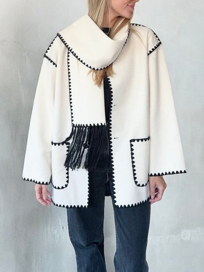 Noor | Drape-Front Scarf Jacket