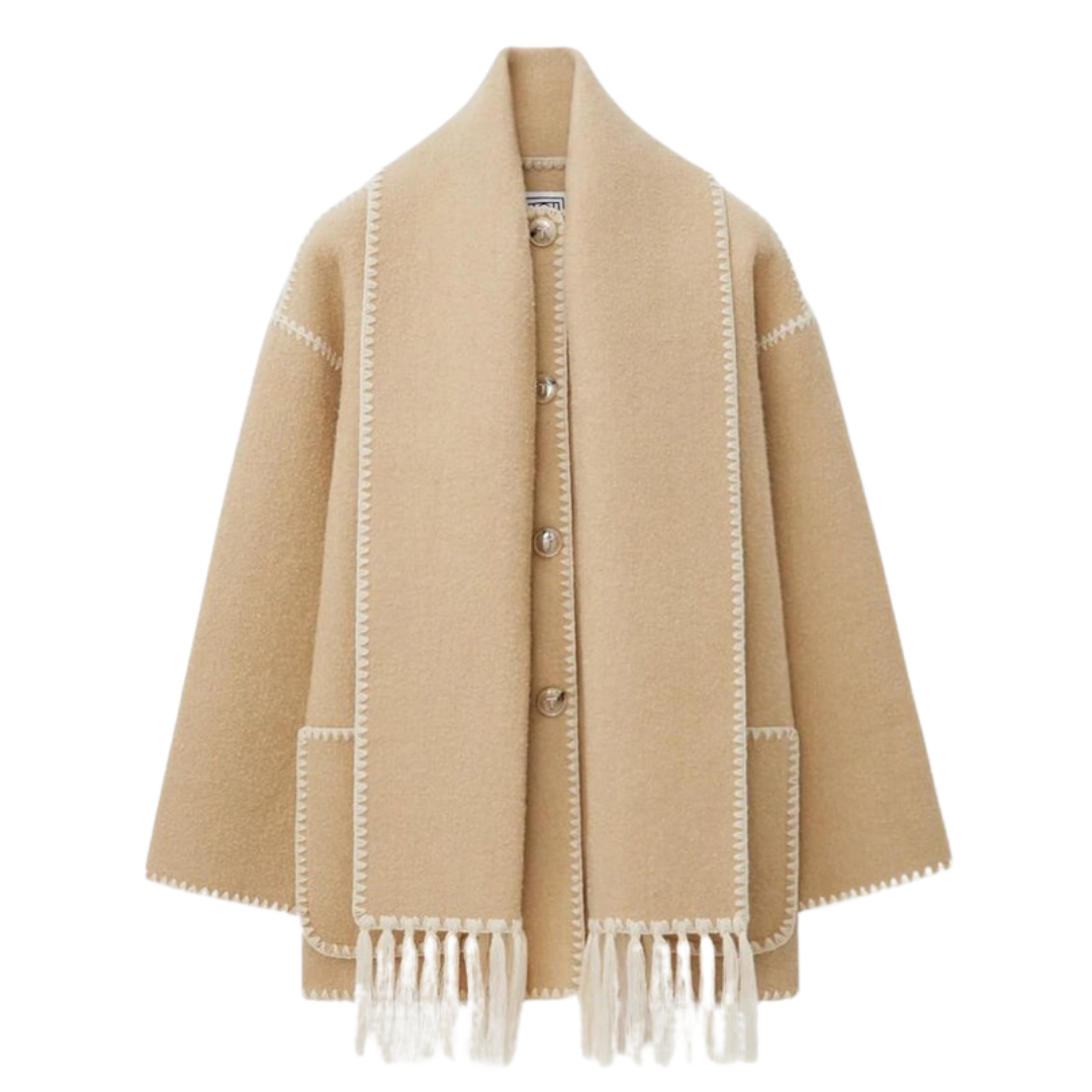 Noor | Drape-Front Scarf Jacket