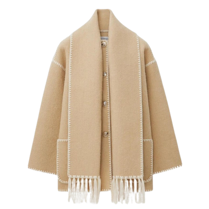 Noor | Drape-Front Scarf Jacket