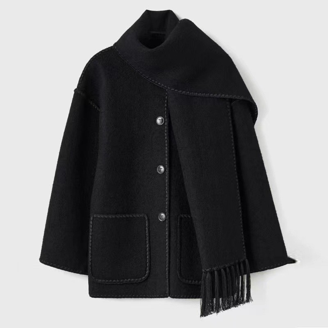 Noor | Drape-Front Scarf Jacket