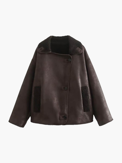 Brisa | Glossed Faux Leather Jacket