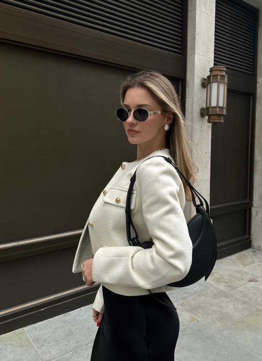 Nina | Luxe Vintage Cropped Jacket