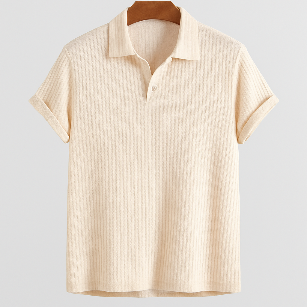 Jacquard Knit Polo Shirt
