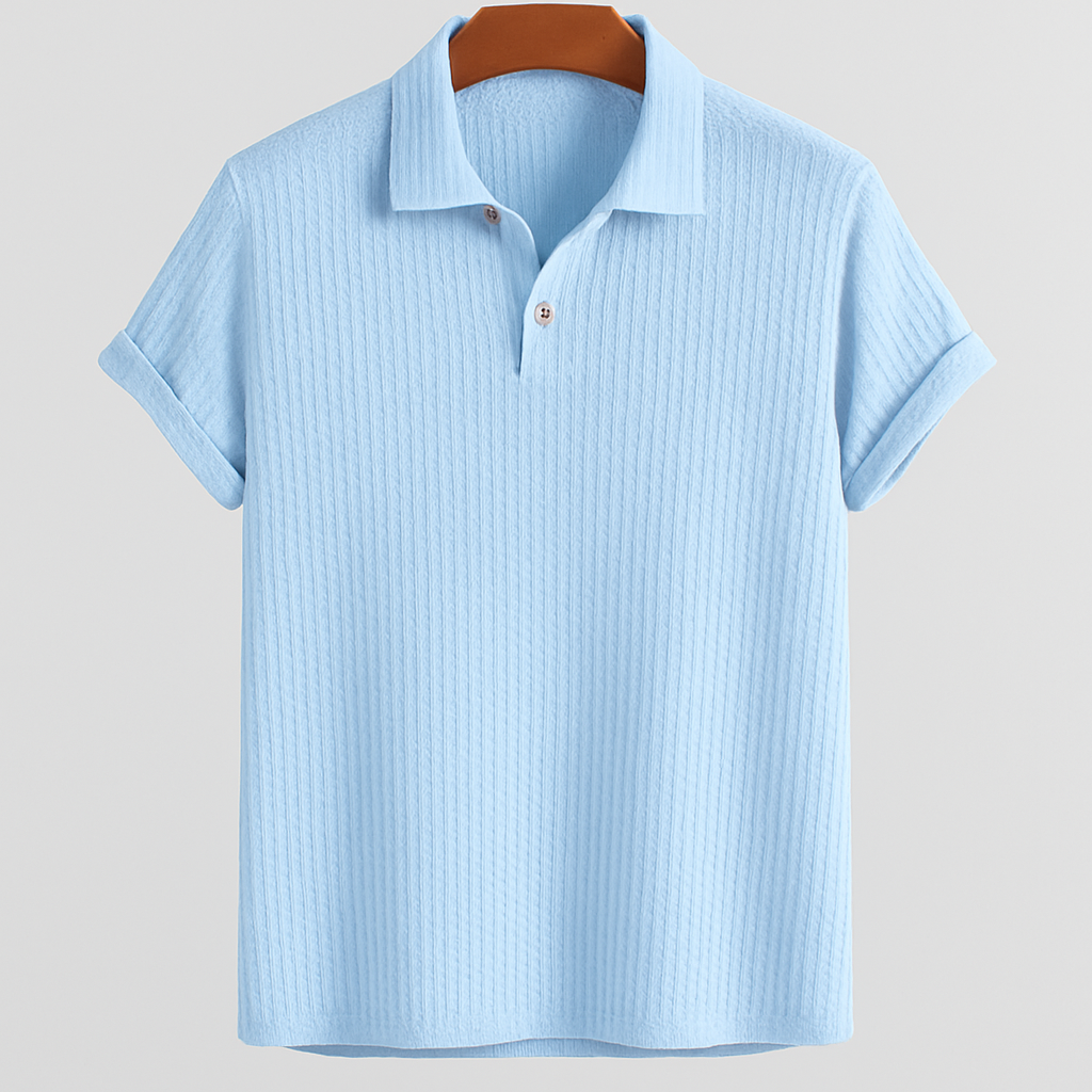 Jacquard Knit Polo Shirt