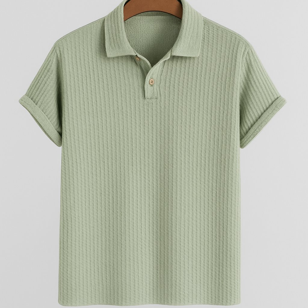 Jacquard Knit Polo Shirt