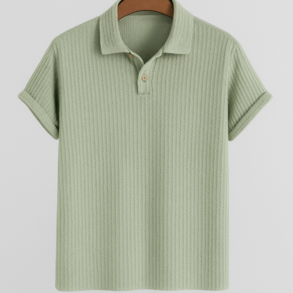 Jacquard Knit Polo Shirt