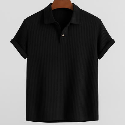Jacquard Knit Polo Shirt