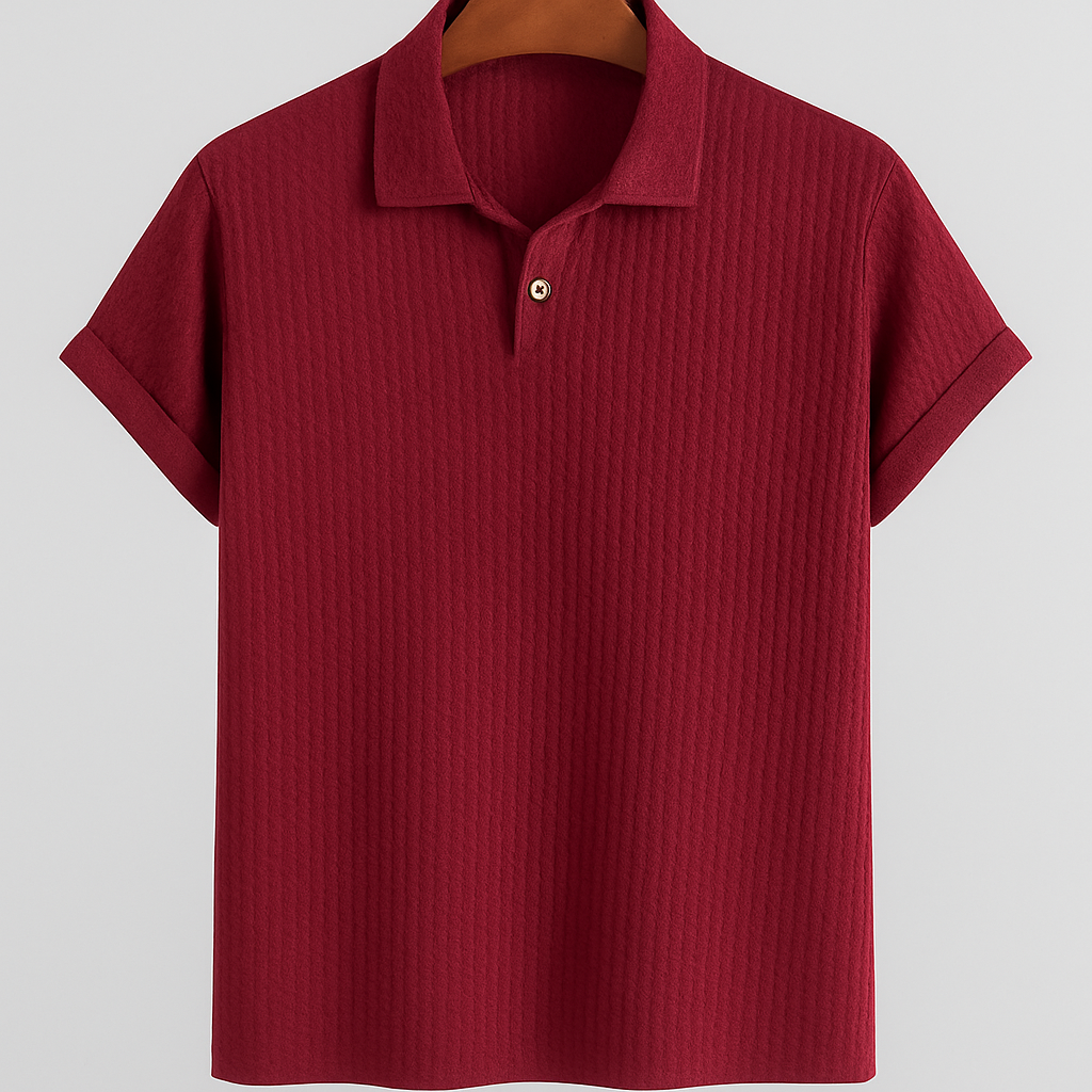 Jacquard Knit Polo Shirt