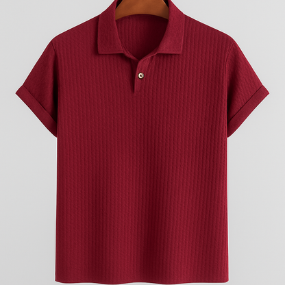 Jacquard Knit Polo Shirt