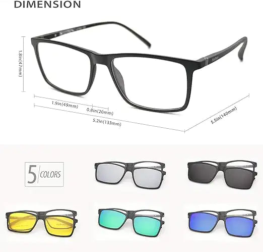 5 IN 1 MAGNETIC SUNGLASSES FOR MEN AND WOMEN